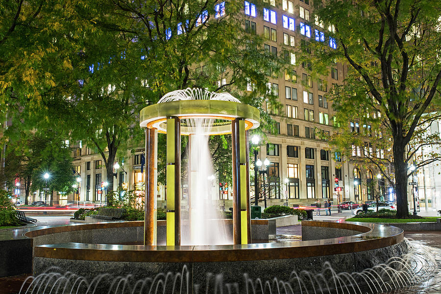 Norman B Leventhal Park Water Fountain Boston MA Post Office Square Photograph by Toby McGuire