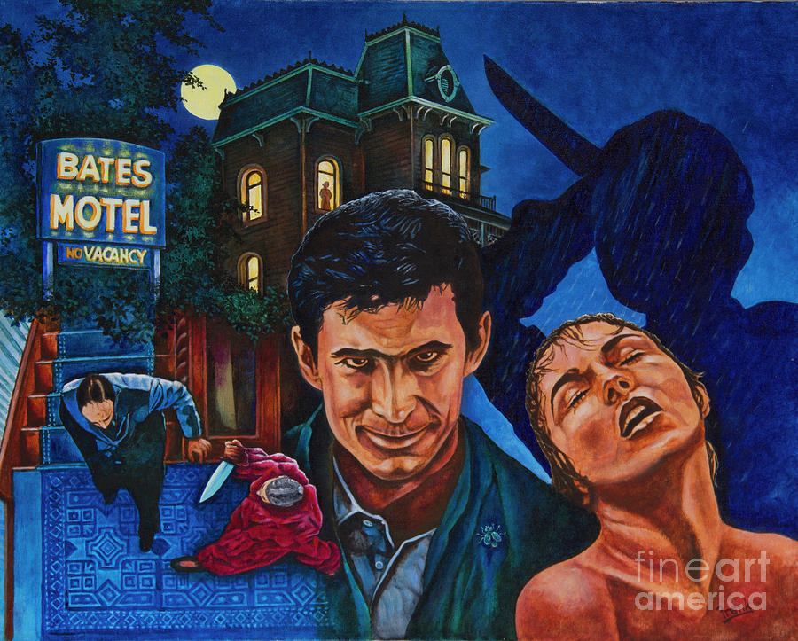 Psycho Movie Painting - Norman by Michael Frank