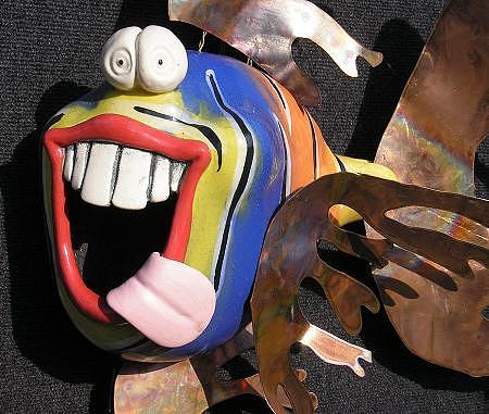 Whimsical Fish Mixed Media - Norman by Tony Longo Whimsical Fish Mixed Media - Norman by Tony Longo