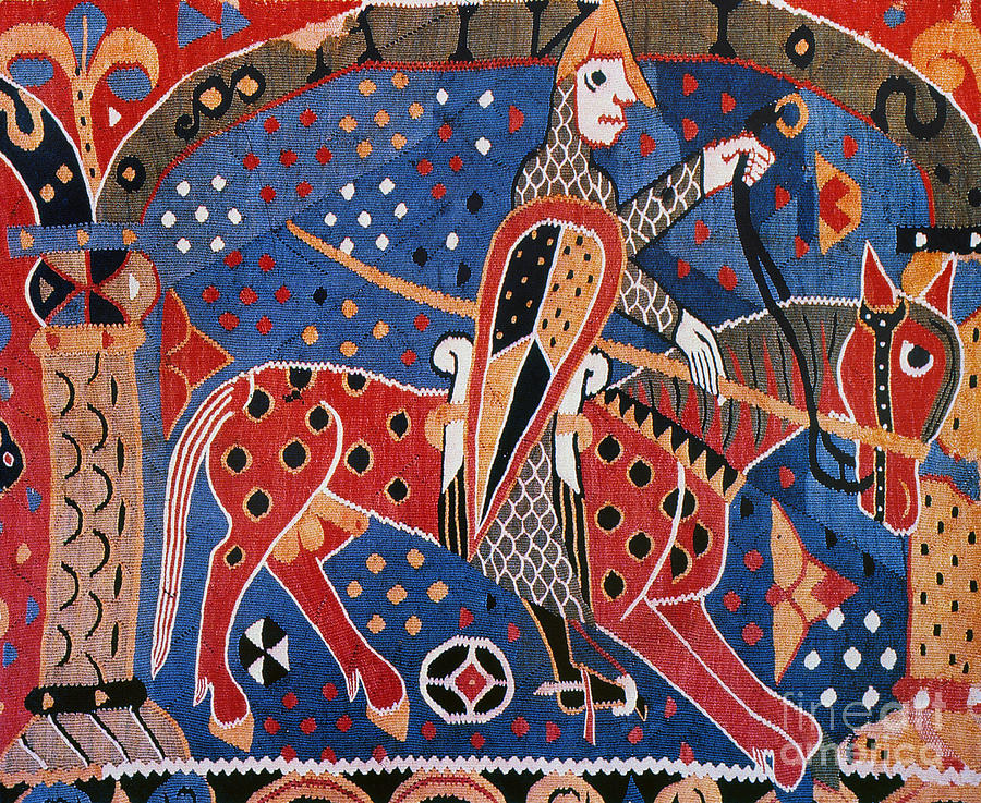 NORSE WARRIOR, 12th CENT Painting by Granger