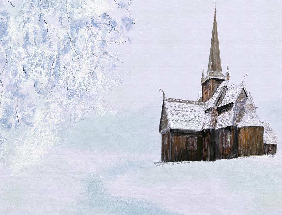 Norsk Kirke Painting by Victor Shelley