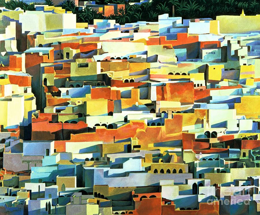 North African Townscape Painting by Robert Tyndall