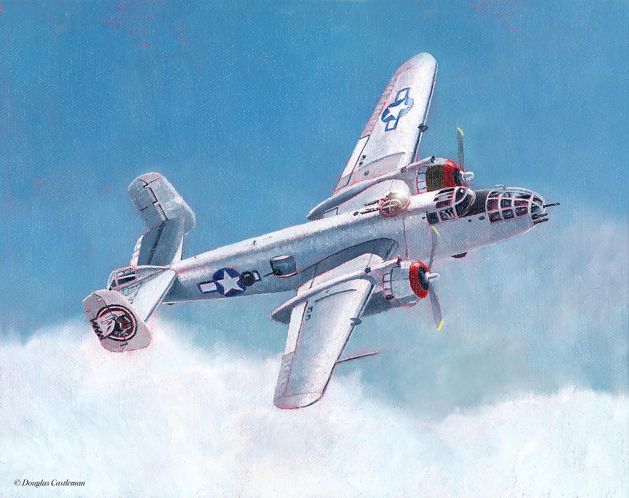 North American B-25 Mitchell Painting by Douglas Castleman