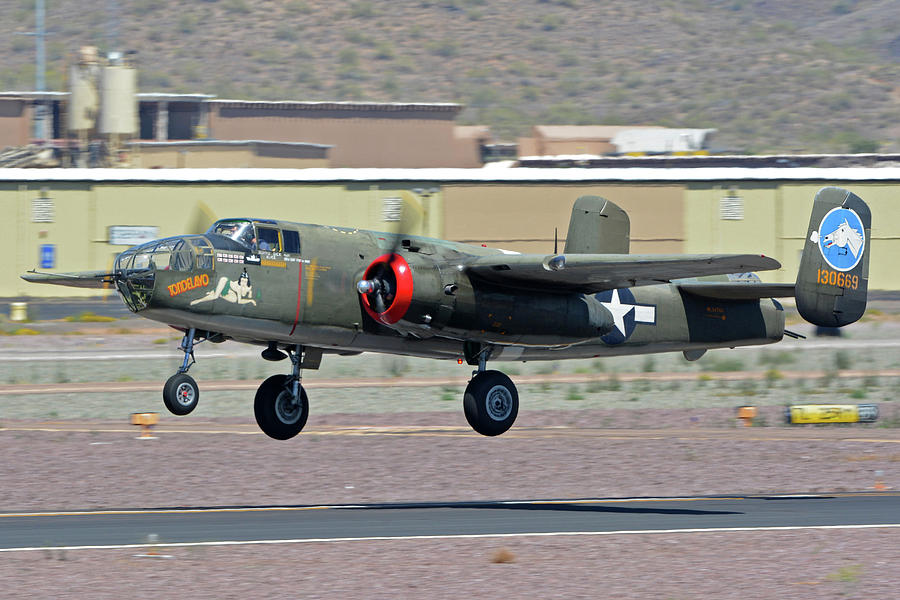 North American B-25J Mitchell NL3476G Tondelayo Deer Valley Arizona April 13 2016 Photograph by Brian Lockett