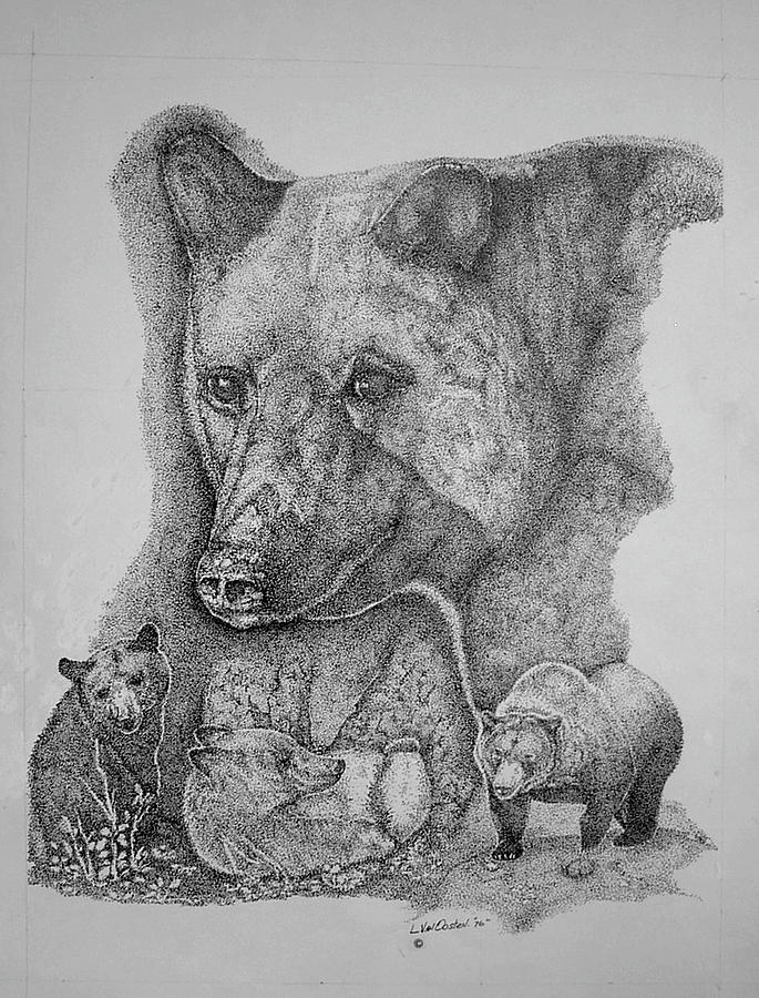 wildlife collage drawing
