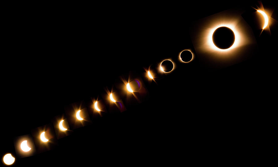 North American Eclipse Time Lapse Photograph by Matt Lowrie Fine Art