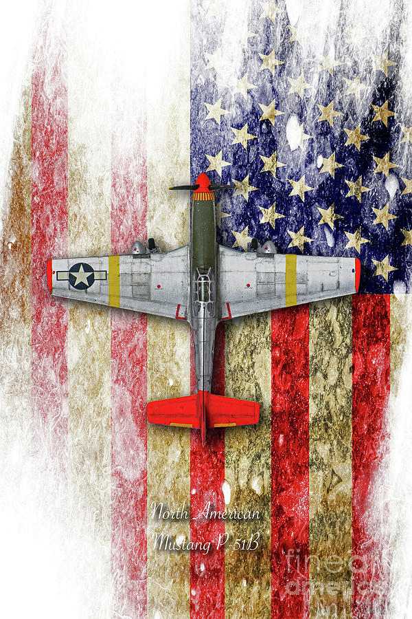 North American Mustang P-51B Digital Art by Airpower Art