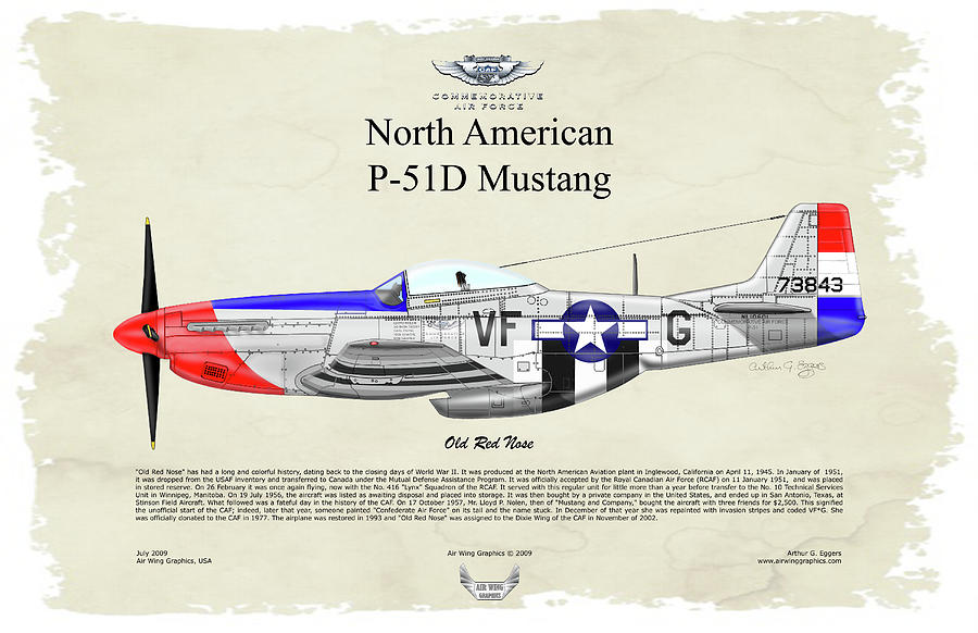 North American P-51D Mustang Digital Art by Arthur Eggers