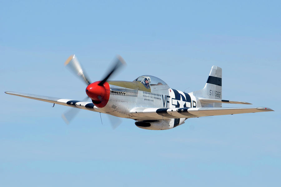 Airplane Photograph - North American P-51D Mustang NL5441V Spam Can Valle Arizona June 25 2011 1 by Brian Lockett