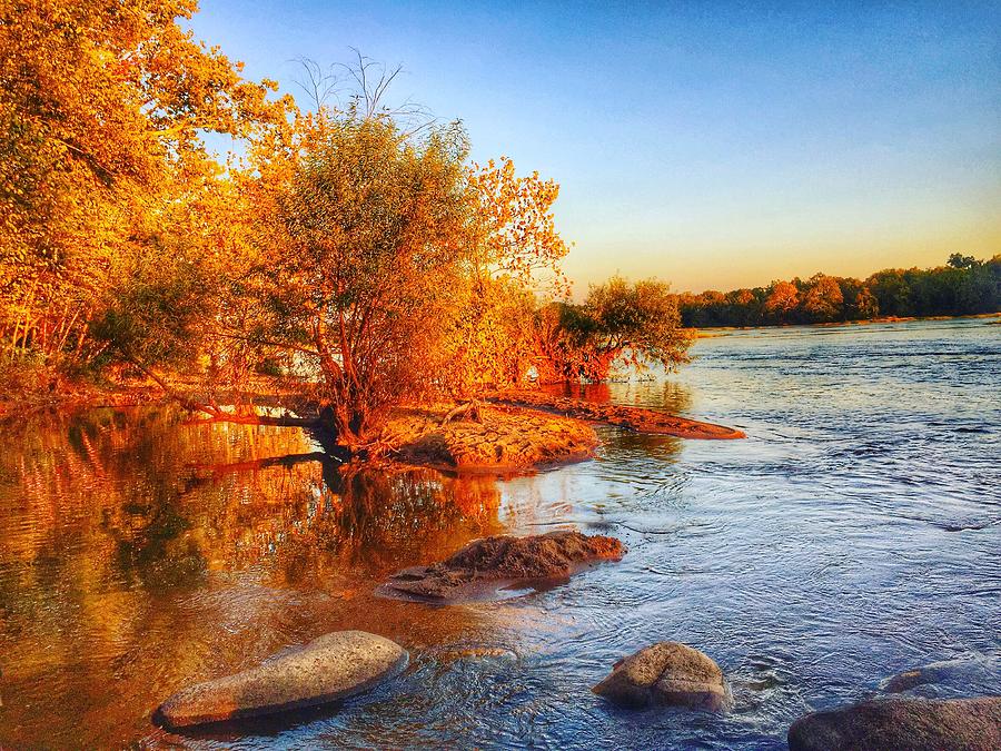 North Bank of the James River, Autumn Photograph by Kriss Wilson