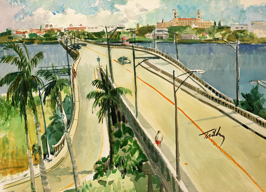 North Bridge Painting by Thomas Tribby