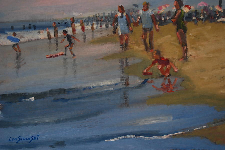 North Carolina Beach Painting by Len Stomski