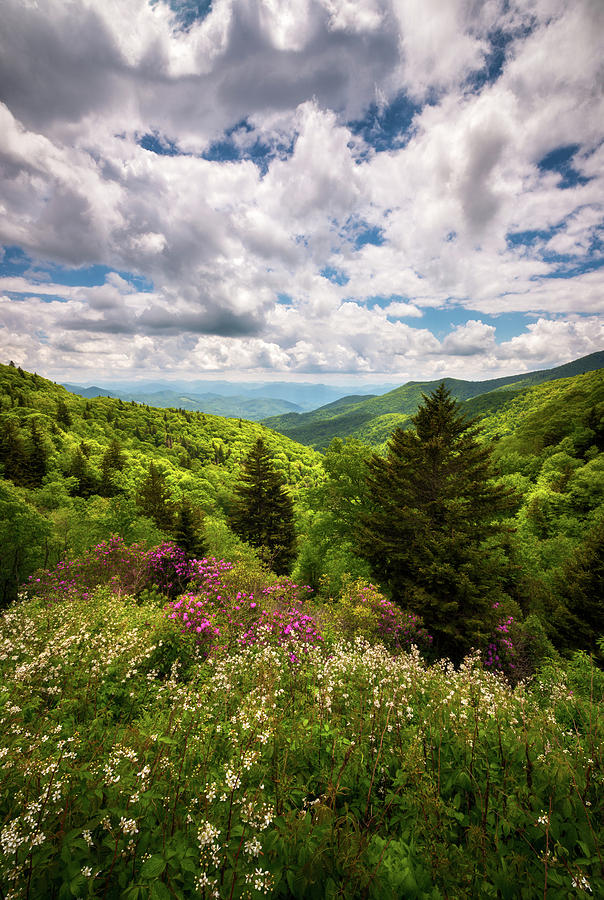 Mountain Photograph - North Carolina Blue Ridge Parkway Scenic Landscape NC Appalachian Mountains by Dave Allen