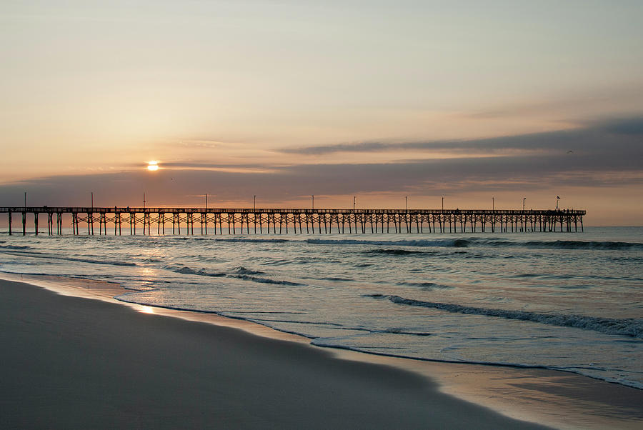 Topsail NC Sunrise And Pier Photograph by Doug Ash