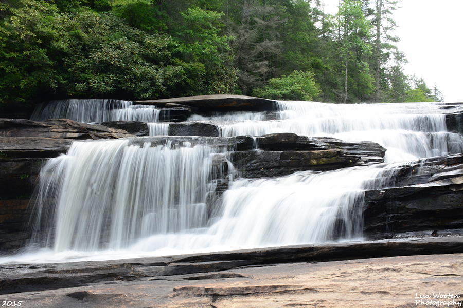 North Carolina Waterfall Photograph by Lisa Wooten
