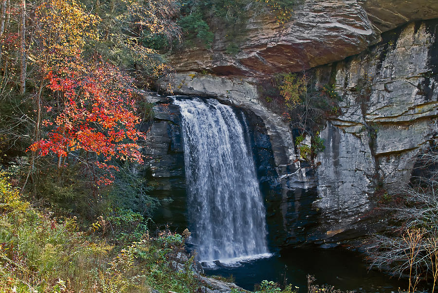 North Carolina Waterfall Photograph by Michael Whitaker