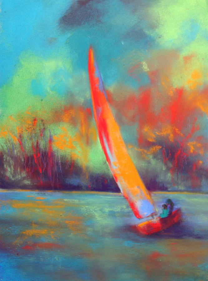 Boat Painting - North China Sea by Deborah Voyda Rogers