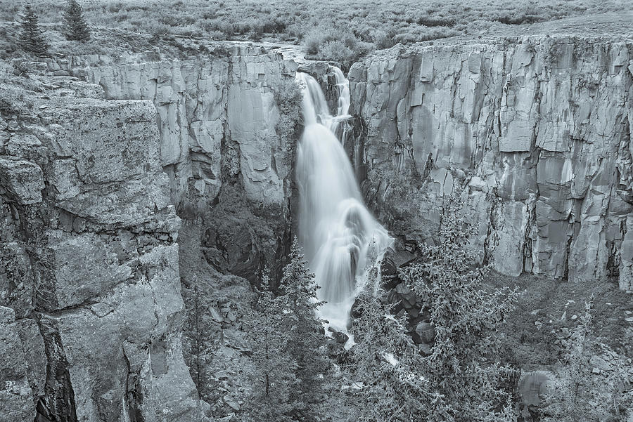 North Clear Creek Falls, Rio Grande National Forest, Colorado, Selenium Tone  Photograph by Bijan Pirnia