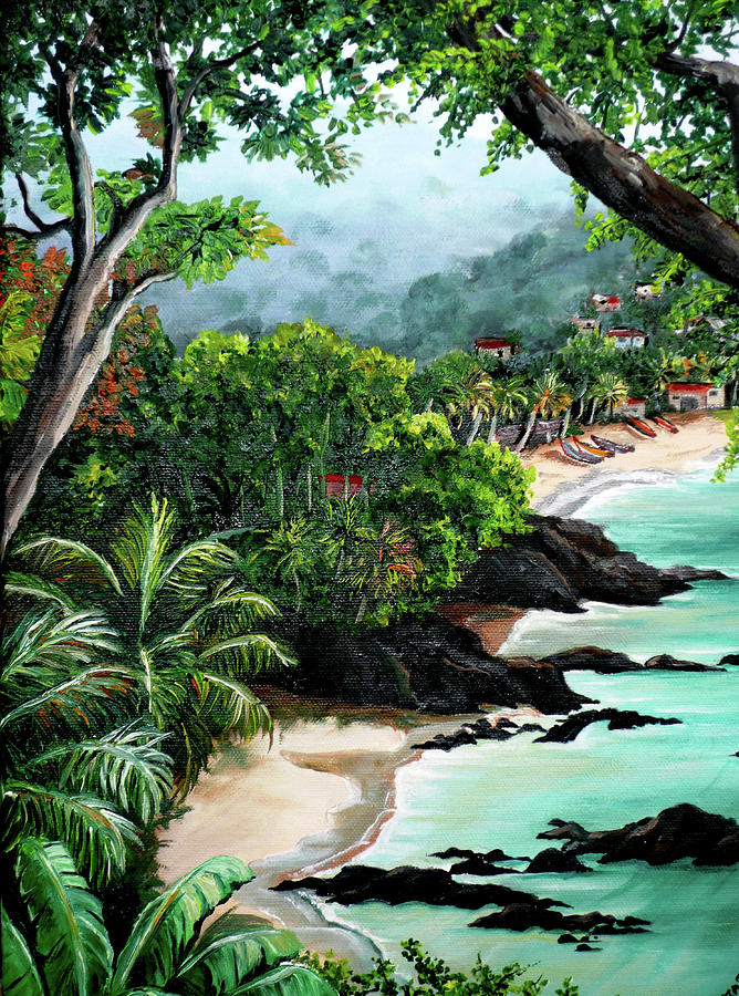North Coast Tobago Painting by Karin  Dawn Kelshall- Best