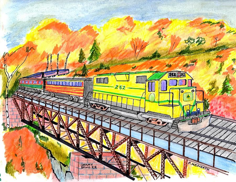 North Conway Scenic Railway Drawing by Paul Meinerth