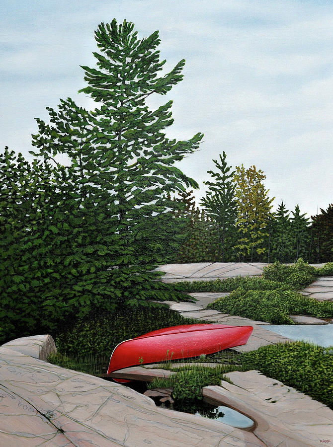 North Country Canoe Painting by Kenneth M Kirsch
