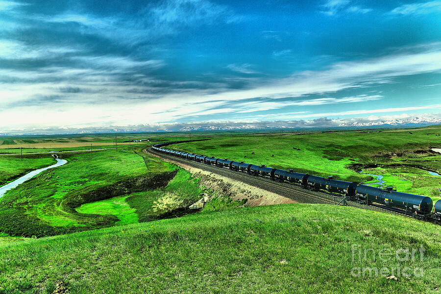 North Dakota.crude Oil On West Bound Rail Photograph