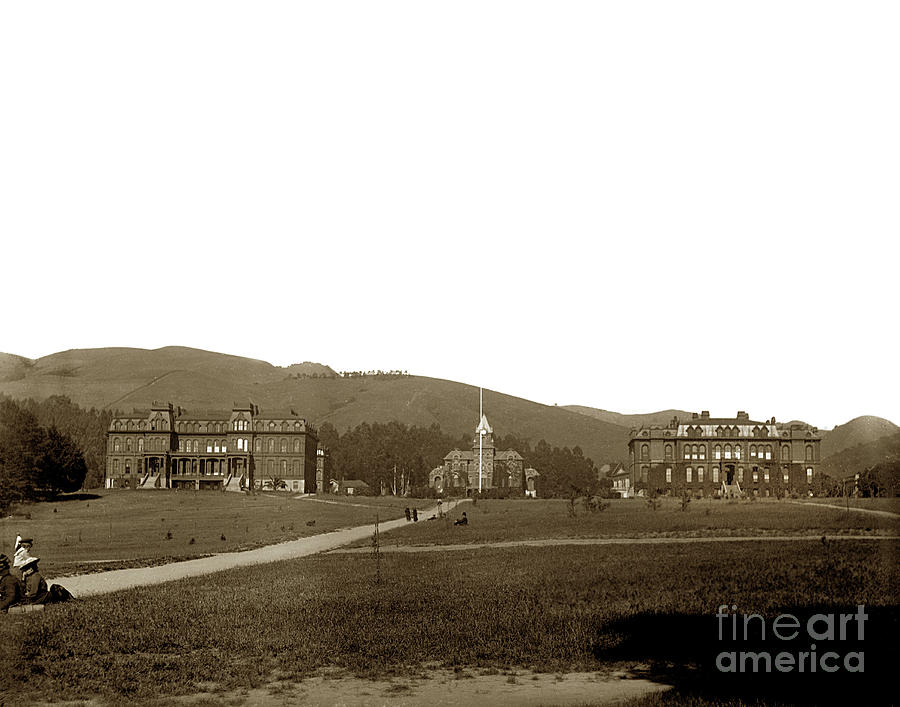 North Hall Photograph - North Hall, Bacon Hall, Library, South Hall, University of California at Berkeley circa 1905 by Monterey County Historical Society