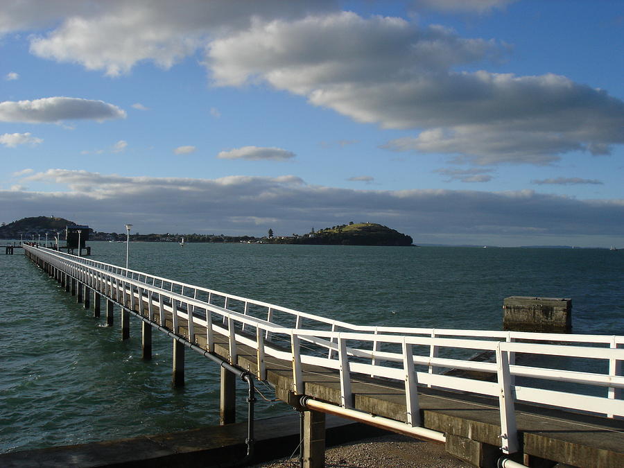 North Head Pier at Auckland Photograph by Padamvir Singh