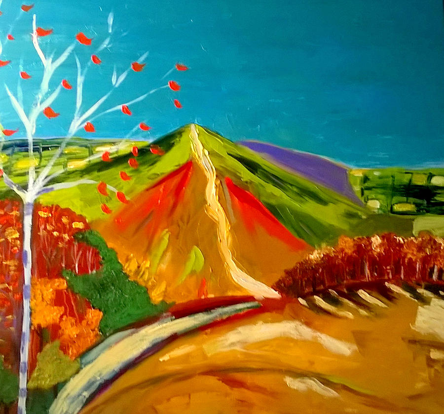 North Hill Malvern in Autumn Painting by Rusty Gladdish