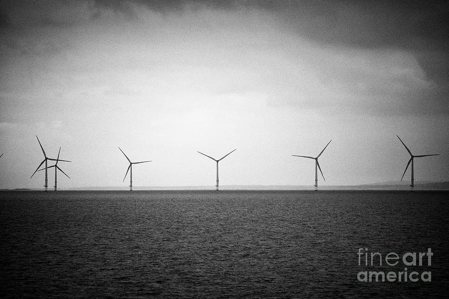 North Hoyle Wind Farm Off North Wales In The Irish Sea In Overcast ...