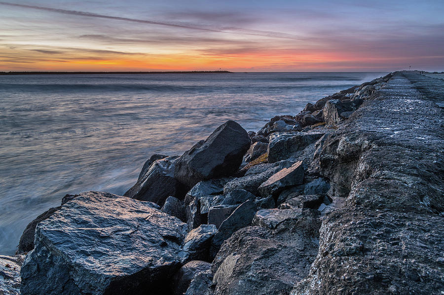North Jetty into the Dusk Photograph by Greg Nyquist