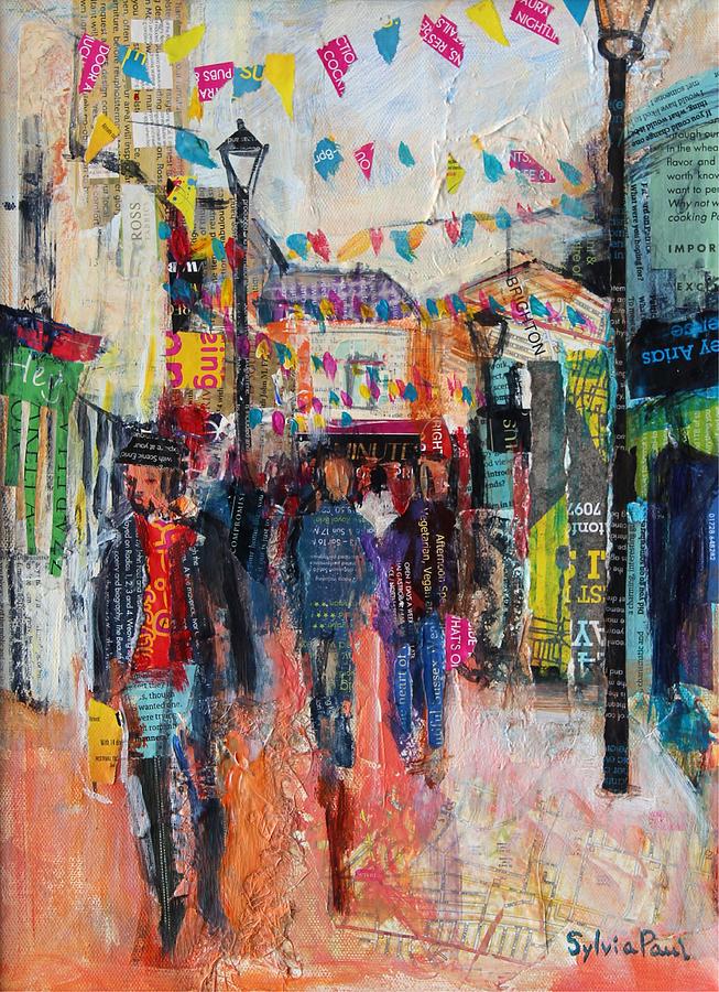 Bunting Painting - North Laines  Brighton by Sylvia Paul