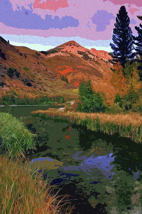 North Lake in Bishop Canyon, California Painting by AM FineArtPrints