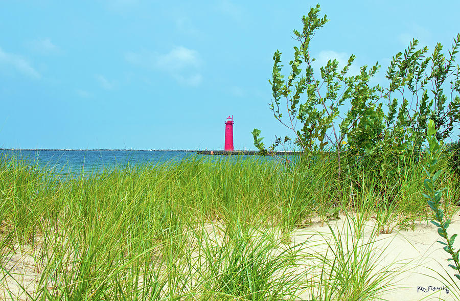 North Muskegon Lighthouse  in Michigan Photograph by Ken Figurski