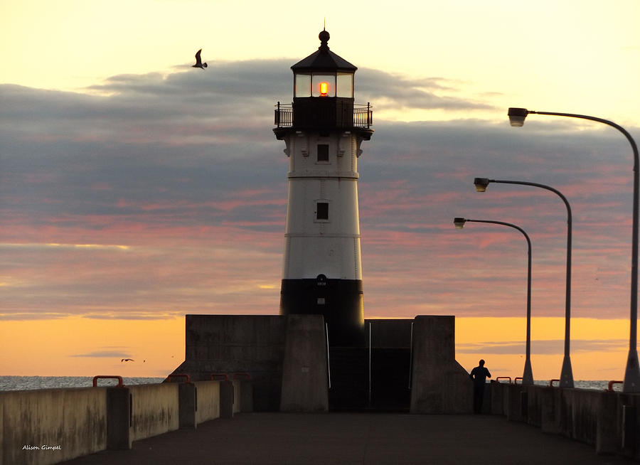 Lighthouse Photograph - North Pier Lighthouse by Alison Gimpel