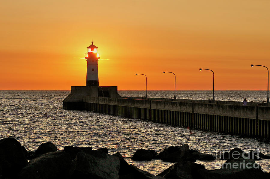 North Pierhead Lighthouse Photograph by Garry McMichael