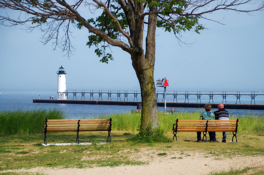 North Pierhead Lighthouse Manistee Michigan 01 Photograph by Thomas Woolworth