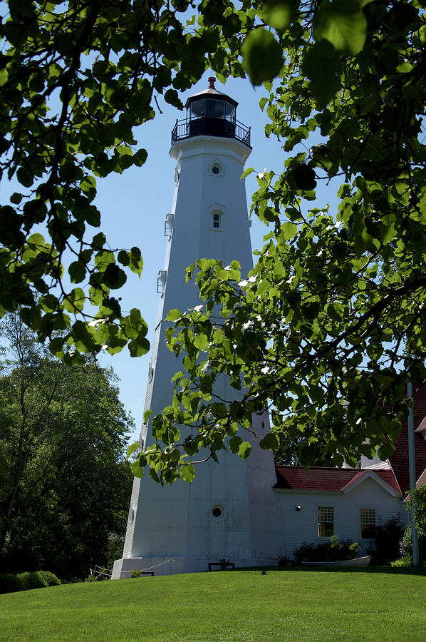 North Point Light Station Wisconsin Vertical 02 Photograph by Thomas Woolworth