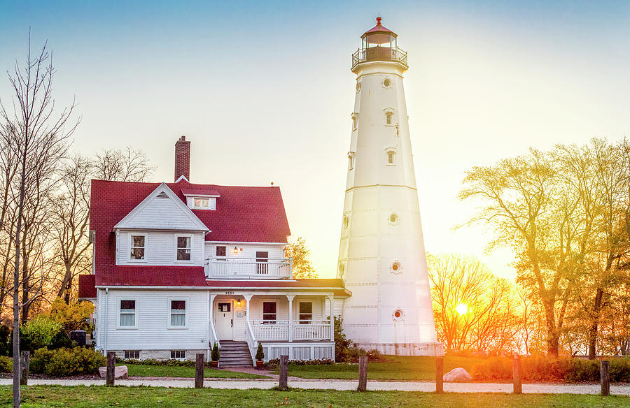 North Point Lighthouse at Sunrise Photograph by Vincent Buckley