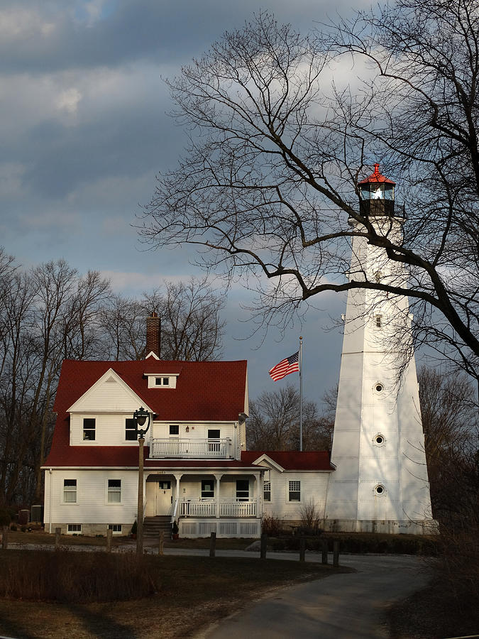 North Point Lighthouse in Spring Photograph by David T Wilkinson