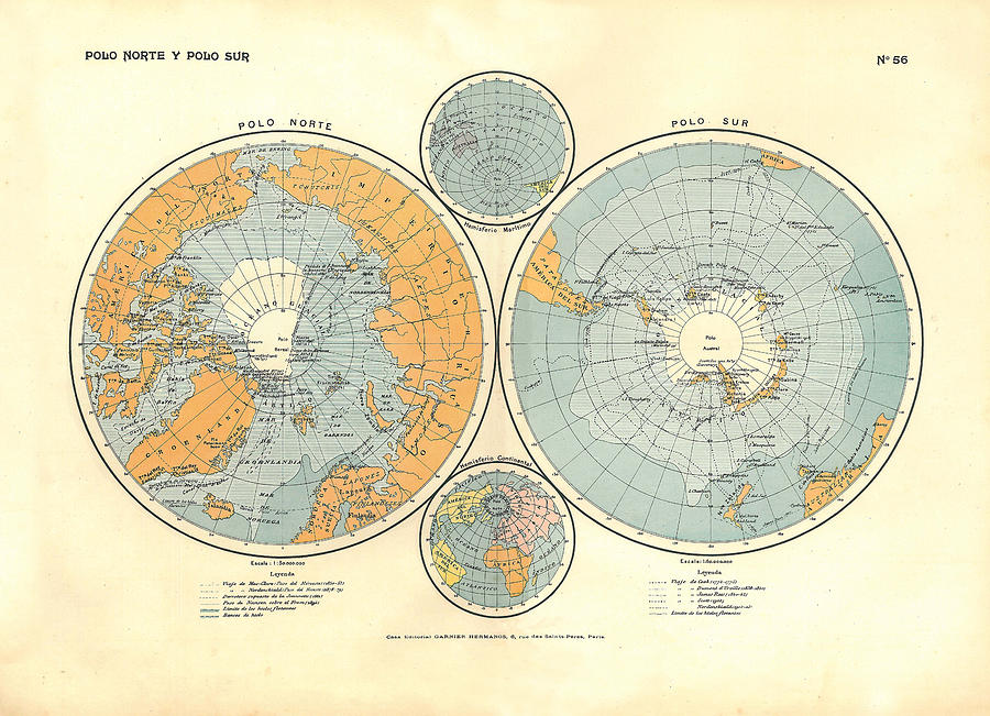 Navigating The Globe: Understanding Maps With North And South Poles ...