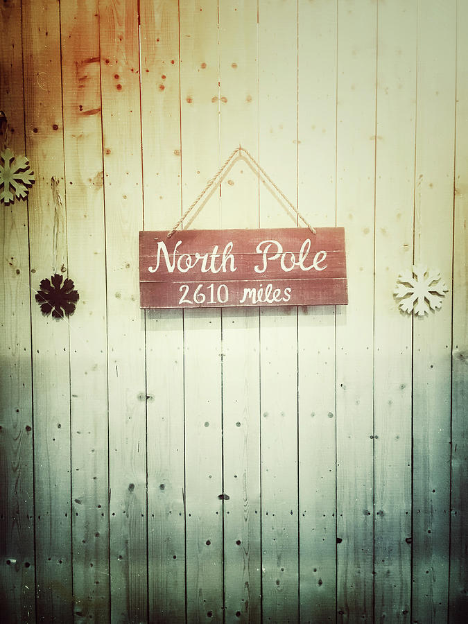 North pole sign Photograph by Tom Gowanlock