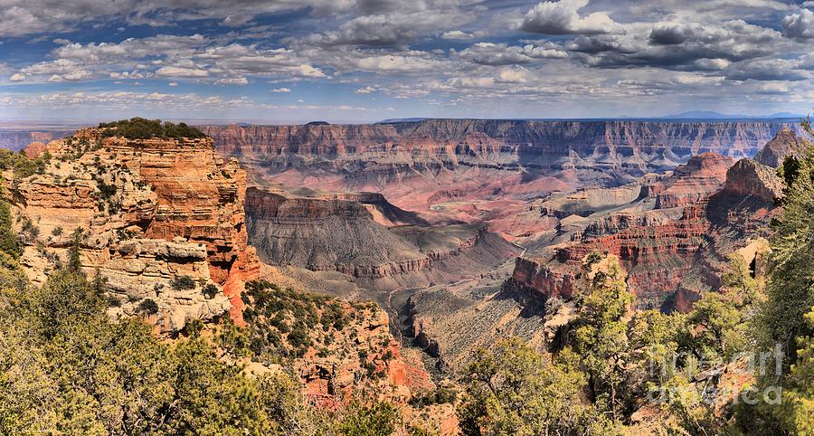 North Rim Afternoon Panorama Photograph by Adam Jewell