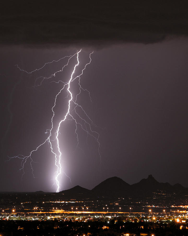 North Scottsdale Lightning Strike Photograph by James BO Insogna