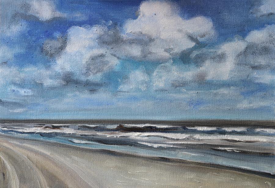 North Sea Scape Painting by Christel Roelandt