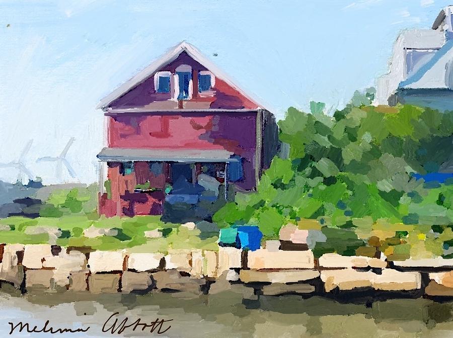 Gloucester Ma Painting - North Shore Art Association at Reeds Wharf by Melissa Abbott