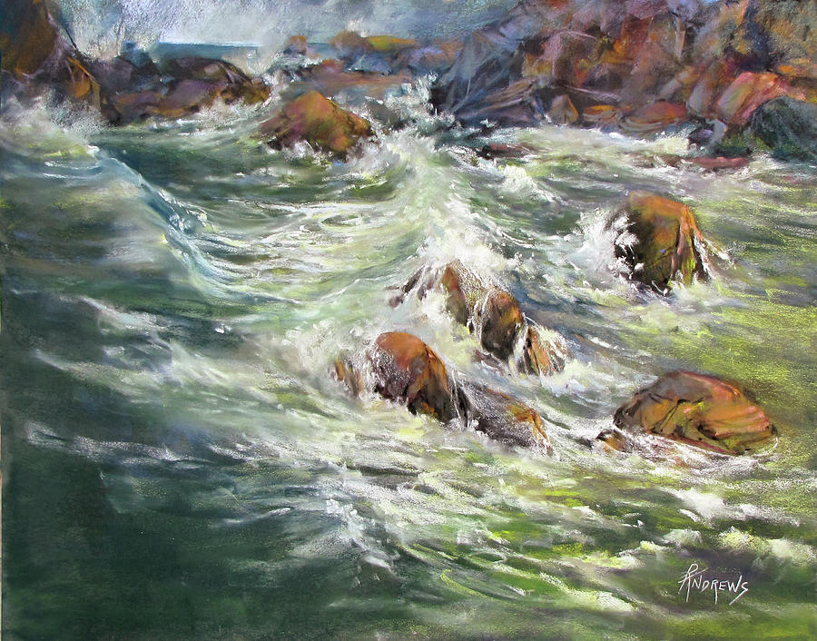 Seascape Painting - North Shore Drama by Rae Andrews