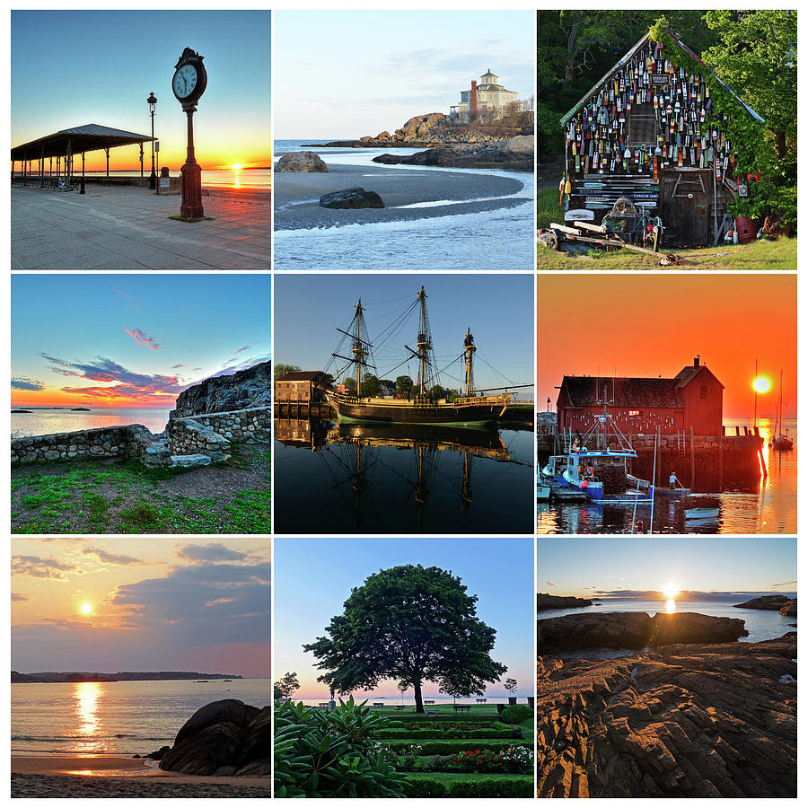 Salem Photograph - North Shore Massachusetts Collage by Toby McGuire