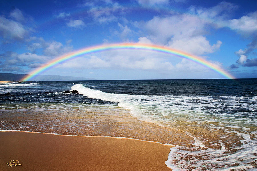 Beach Photograph - North Shore Rainbow by Steve Fanning