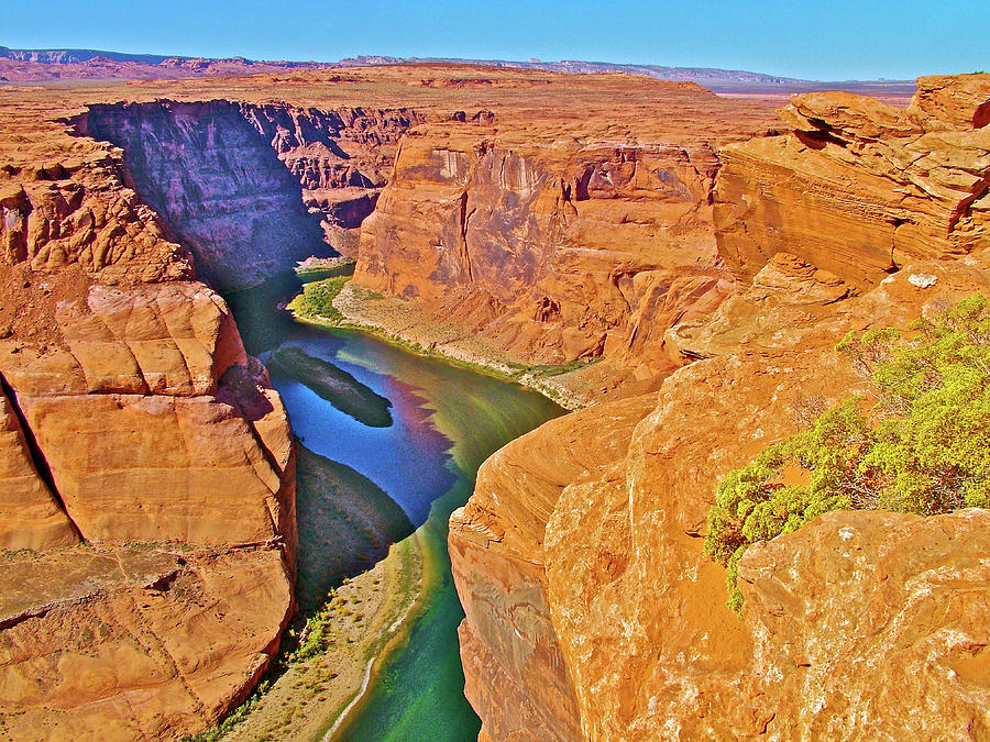 North Side of Horseshoe Bend Overlook in Glen Canyon National Recreation Area-Arizona Photograph by Ruth Hager